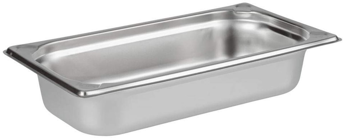 81302 GN 1/3 container, roestvrije gastronormbak roestvrij staal, afmetingen 175 x 325 mm/hoogte 650 mm/volume 2,5 liter