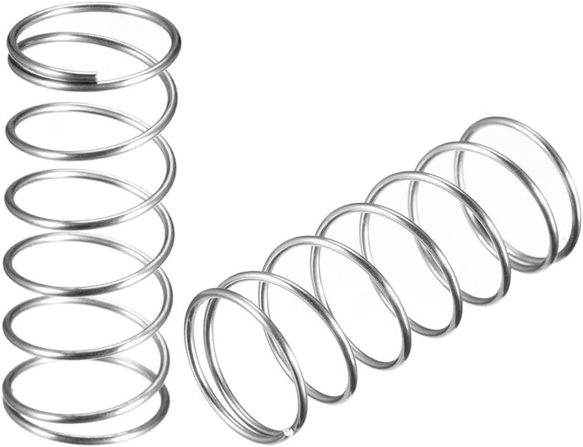 sourcing map 10 stuks draaddiameter 0,039", AD 0,63", vrije lengte 3,9 cm veerstalen spoel verlengde drukveer