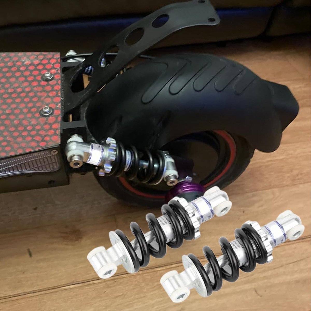 2 stuks schokdemper achterwielophanging 125mm 750LBS achter zwart | Schokdemper schokdemper voor ATV Go-Kart Scooter 49Cc