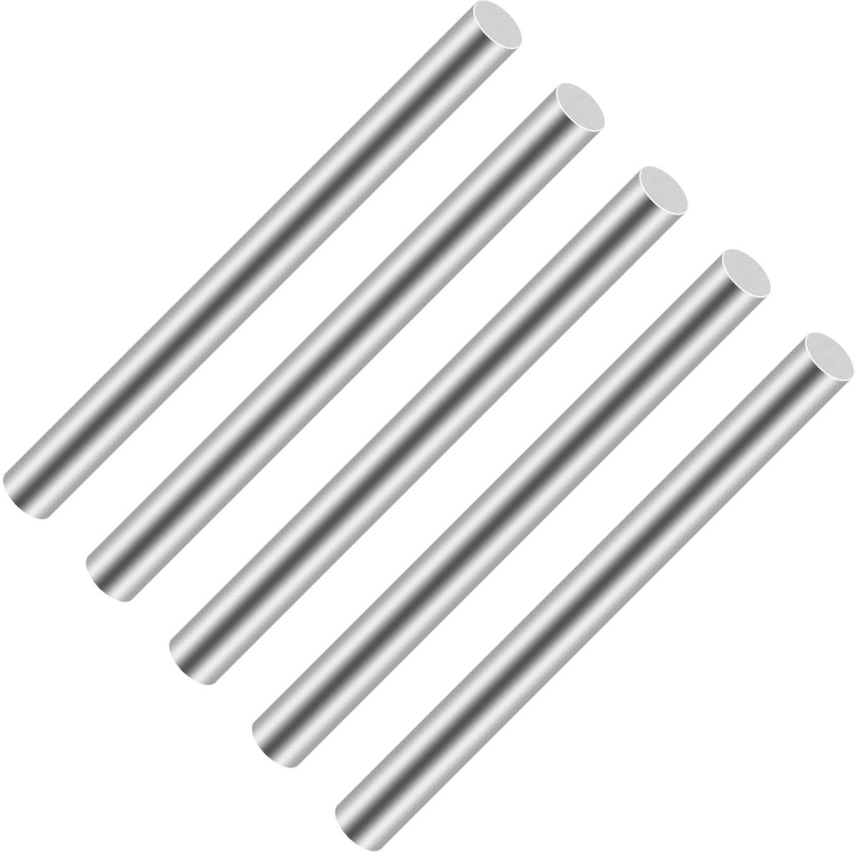 5 stuks 304 roestvrij staal solide ronde staaf, iMeistek 100 mm lengte diameter 8 mm roestvrijstalen staven voor huis, tuindecoratie, doe-het-zelf handwerk