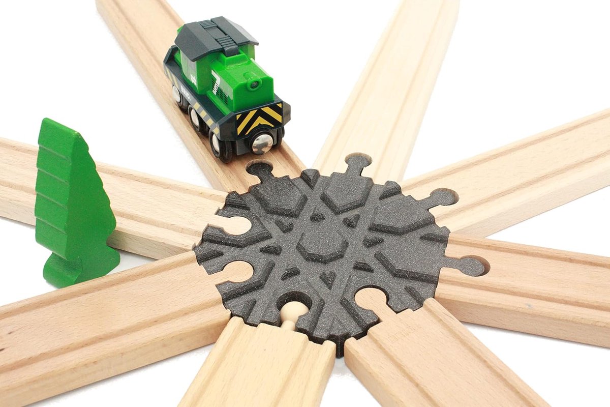 Kruising voor trein van hout (8 wegen)