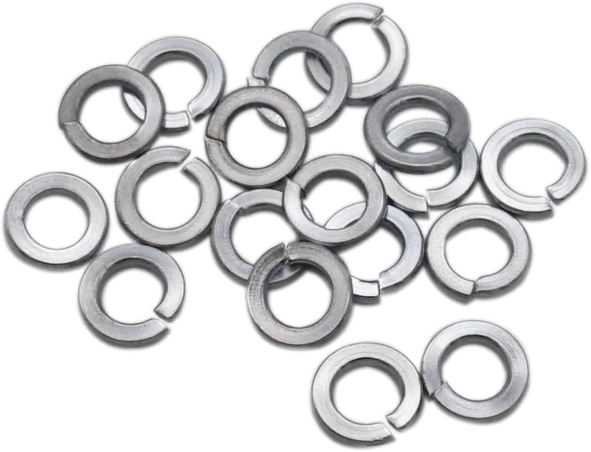 (200 stuks) Verzinkte DIN127 veerringen M4, metalen ringen, veergespleten borgringen