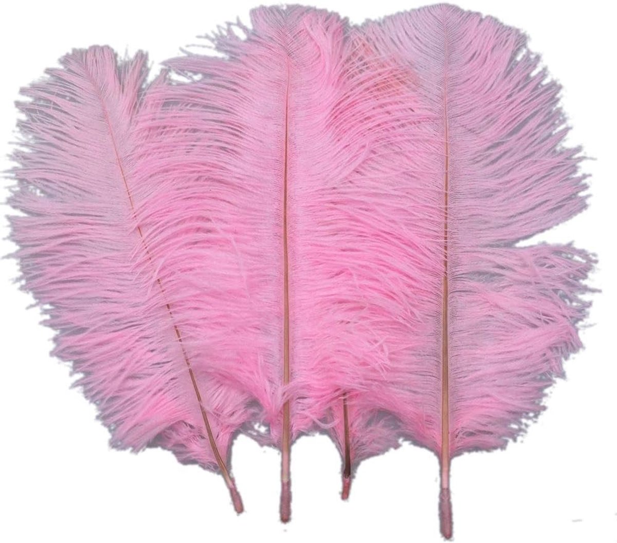 Veren pluim van 25-30 cm voor bruiloft tafelmiddelpunten. Woondecoratie (roze)