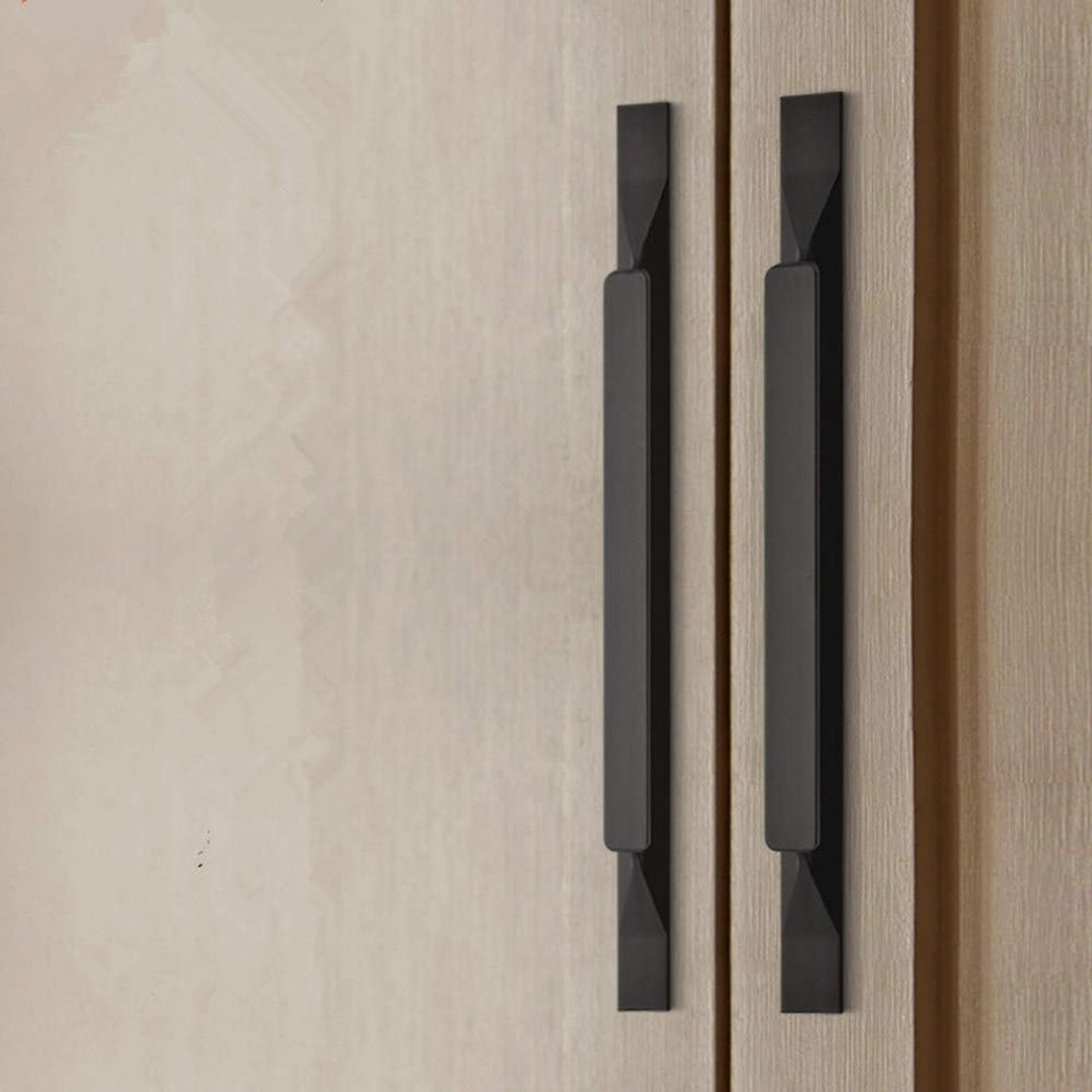 Cabinet Pulls - Black Cabinet Handles - 5 Pack Long Cabinet Hardware for Drawers Dresser Furniture Pulls (7.56 inches Hole Center -11.81 inches Length)
