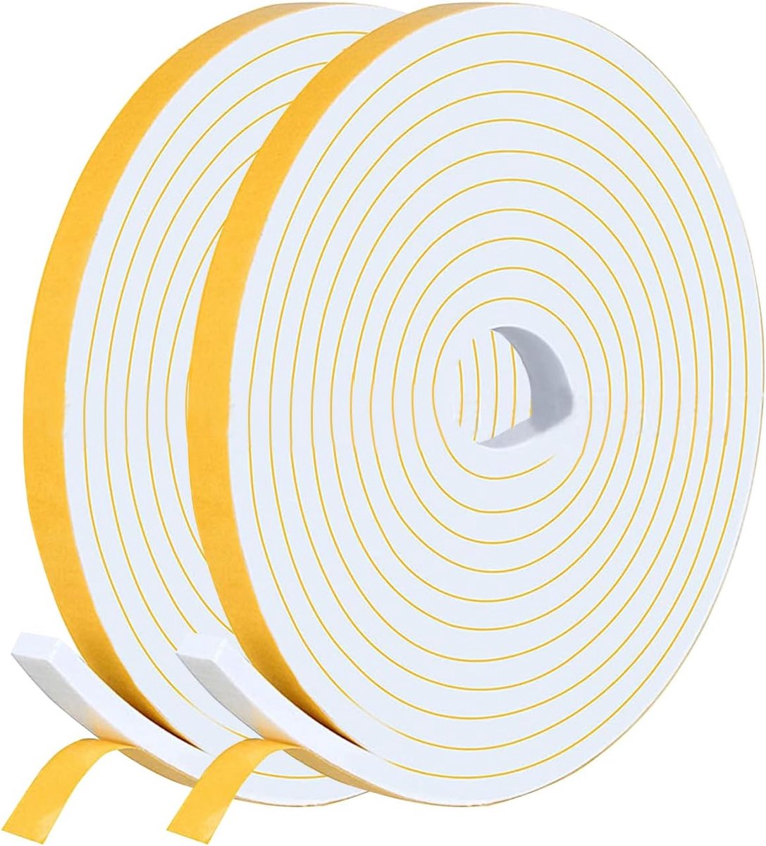 tochtstopper voor ramen, 2 rollen 10 mm (B) x 6 mm (T), totaal 10 m lang, voor deurraam tegen koude tocht/anti-botsing/geluiddicht/waterdicht/stofdicht