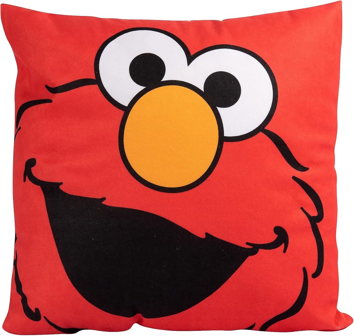 Labels Sesamstraat kussen, hoofdkussen Elmo 30 x 30 cm, rood, bankkussen, sierkussen voor fans