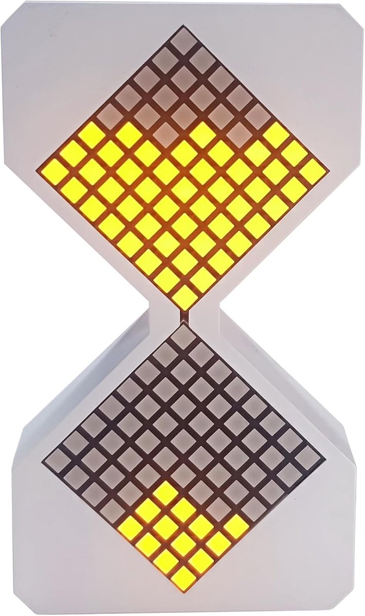 zandloper, led-zandloper met instelbare tijd van 1-30 minuten, elektronische oplaadbare zandloper, creatief cadeau, wit