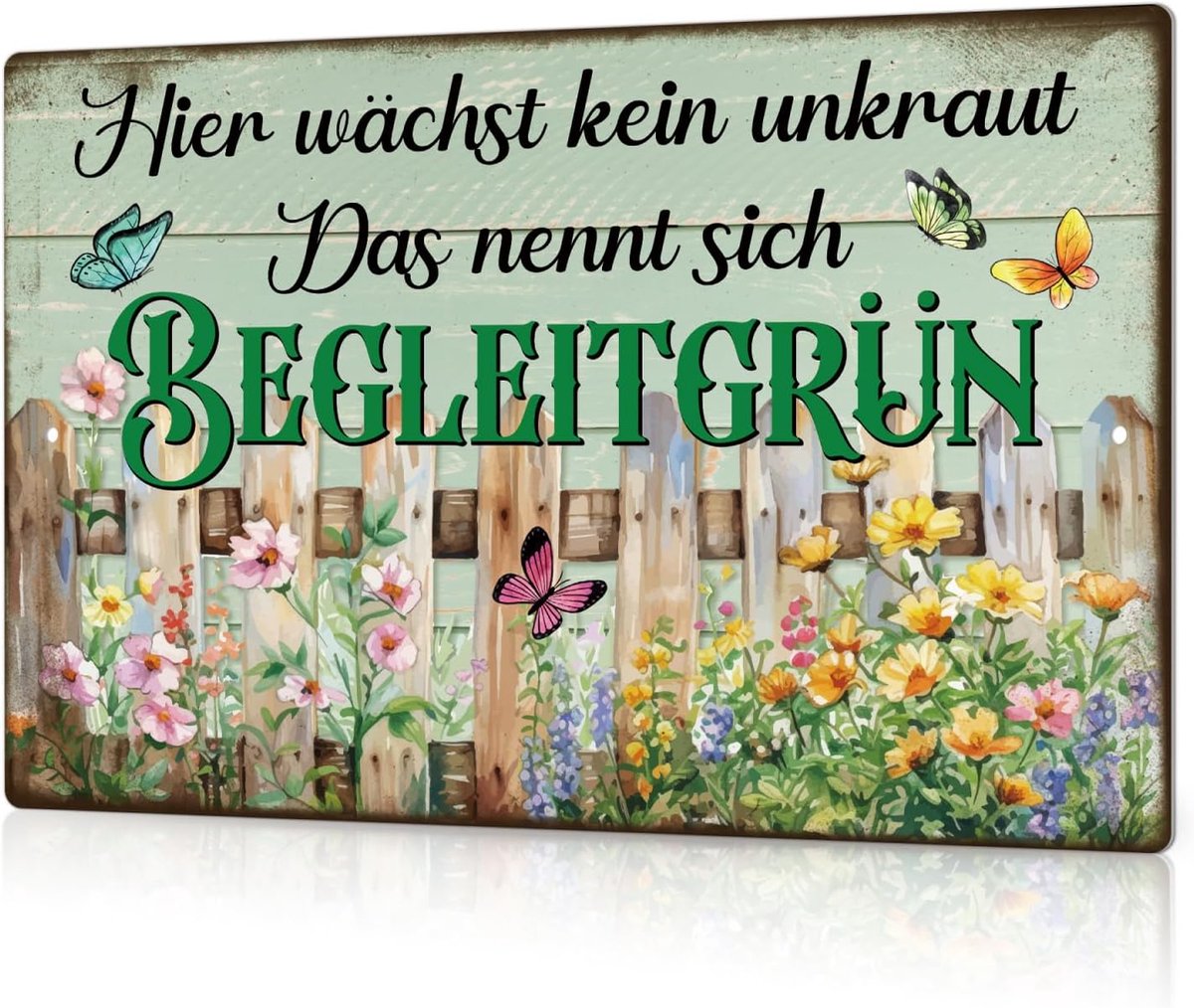 Decor Grappig tuinschild, hier groeit geen onkruid, dat wordt noemt zichzelf begeleidgroen – metalen muurkunst voor tuinliefhebbers