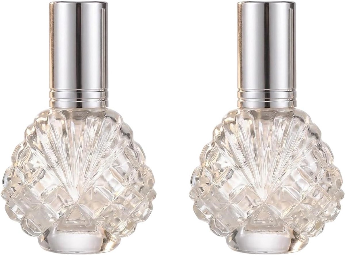 2-delige 15ML/0,5oz glazen spuitfles Hervulbare parfumverstuiver Dispenser Fijne mist spuitfles voor parfum Lege cosmetische containers voor geurcontainer Reisaccessoire