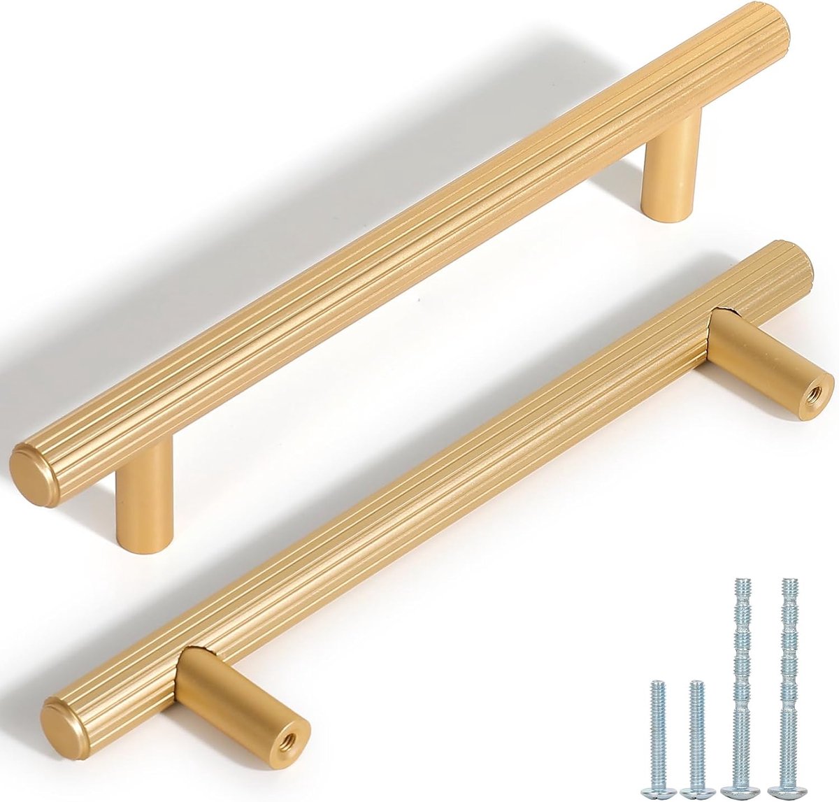 Kastgrepen 128 mm (5 inch) gouden keukenkast trekt, 10 stuks | Massieve aluminiumlegering, roest niet gemakkelijk, voor kast, lade, kledingkast.