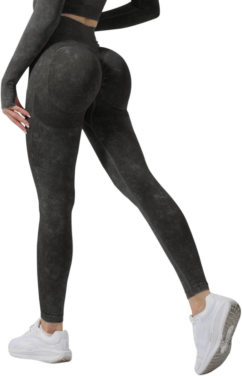 Sportlegging voor dames, push-up, billen-lift, leggings, fitness, anti-cellulitis, hoge taille, ondoorzichtig, compressie, yogabroek, gym, joggen, naadloos