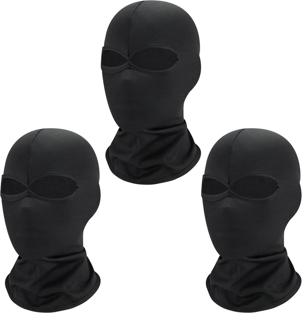 bivakmuts, skimasker met 2 gaten, licht en ademend, elastisch voor onder helm, motorfiets, fiets, skiën, snowboarden, hardlopen, outdoor, (DE/NL/SE/PL, leeftijd, M, zwart)