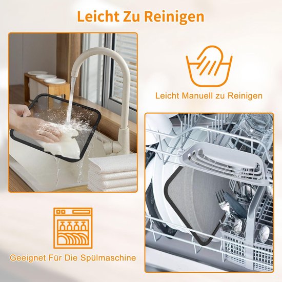 heteluchtfriteuse, airfryer-accessoires voor Cosori TurboBlaze 5,5 l, 6,0 l 6,2 l, Philips Airfryer-accessoires HD9285/90 XXL 7,2 l en HD9270/90 XL 6,2 l, 22 x 21 x 0,5 cm — afbeelding 5