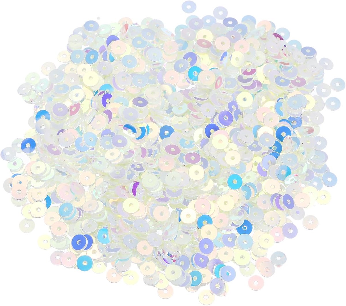 Pailletten, 4 mm, bulkcup, pailletten, borduurwerk, pailletten, ronde pailletten met gaten, voor het maken van sieraden, handwerk, naaien, make-up, nagels, beige