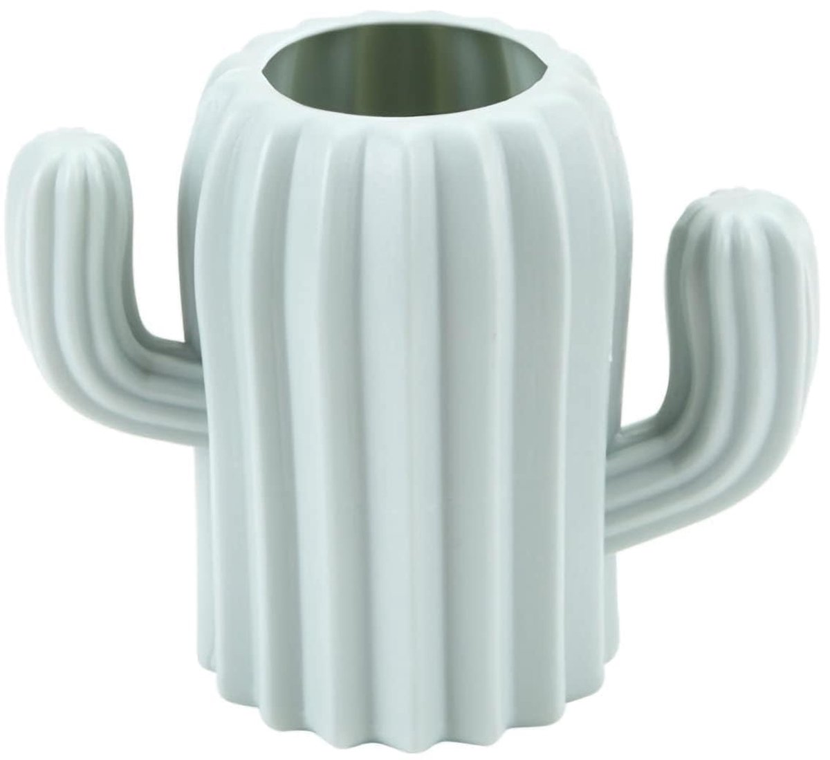 Vaas voor Home Decor, Decoratieve Cactus Vormige Standbeeld Potten, Matte Oppervlakten Scandinavische Stijl Vazen Gekleurde Cactus Vaas voor Bloemen Imitatie Glazuur Vaas (Groen)