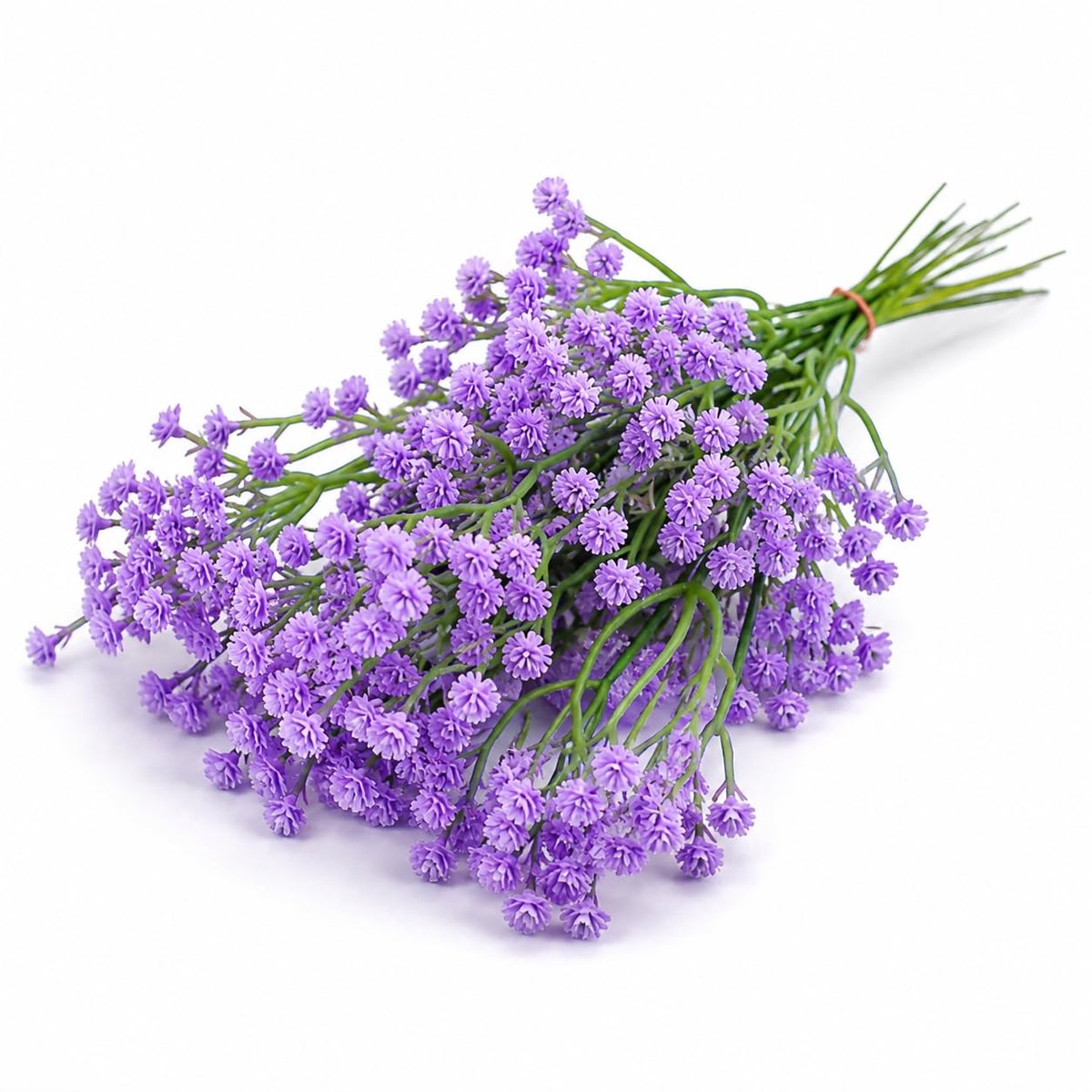 15 stuks kunstmatige gipskruid, 29,5 cm kleine kunstbloemen voor vaas, bruiloft centerpieces, boeket, feest- en huisdecoratie (Paars)