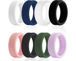 8 protections de bague en silicone, compatibles avec Oura Ring Gen 4 ou Oura Ring Gen 3, coque de bague en silicone élastique anti-rayures, hommes et femmes, convient pour la salle de sport (S pour 5/6/7/8/9)
