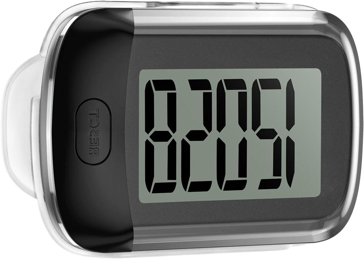 Stappenteller Mini - Loopmeter Clip - Dagelijkse Activiteit - 3D Sensor Nauwkeurig - Tot 99999 Stappen - Zwart