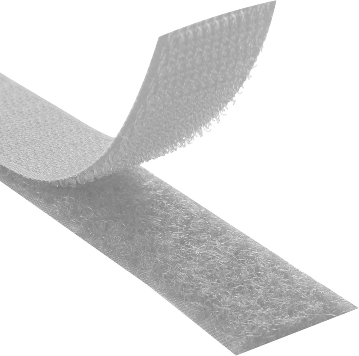 Klittenband, zelfklevend, klittenbandsluiting set haken en lussen, kleur, lengte, breedte naar keuze/lichtgrijs, 20 mm x 3 m