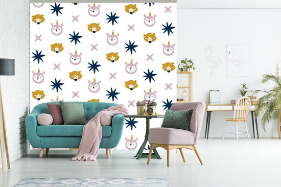 Behang - Fotobehang Dieren - Patroon - Vormen - Breedte 300 cm x hoogte 300 cm