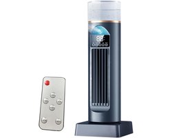 Torenvormige airconditioner, kamerkoeler, ventilator, draagbare airconditioner, ventilator met 6 snelheden, stille, bladloze oscillerende airconditioner, met afstandsbediening, geschikt voor slaapkamers, woonkamers en kantoren.