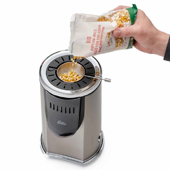 Solis Pop & Fun Popcorn Maker - Popcorn Machine Zonder Olie - Popcornmachine - RVS Popcornmaker — afbeelding 2