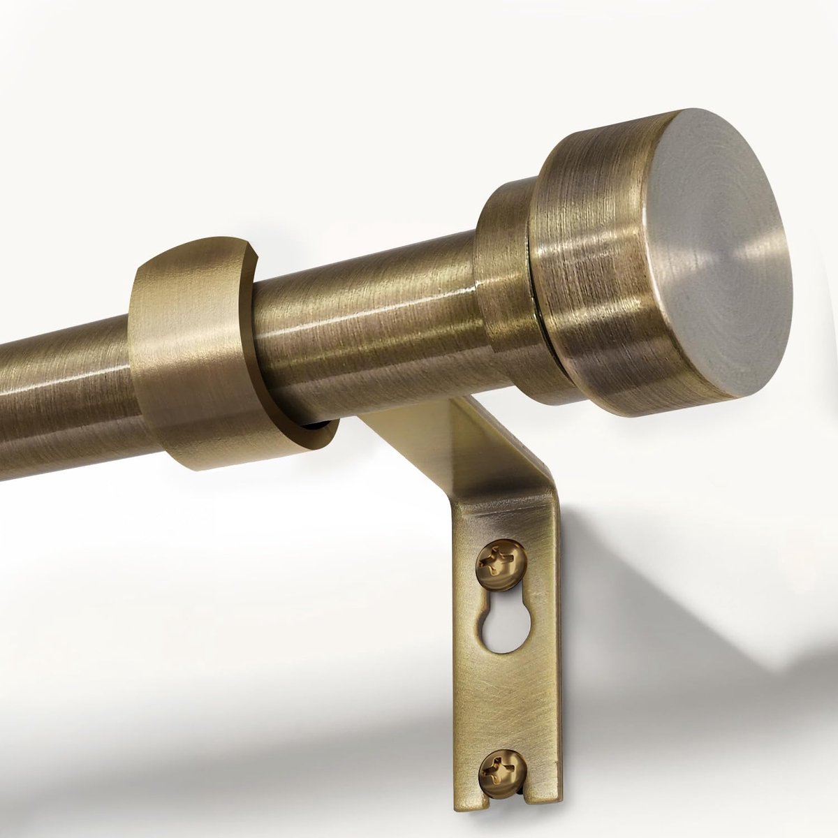 Gordijnroede, bronskleurig, 80-218 cm lang, uittrekbaar, voor plafondmontage, wandmontage, Ø 25 mm, 15 kg, stabiel en doorhangvrij, metaal, voor slaapkamer, woonkamer of keuken, eenvoudige