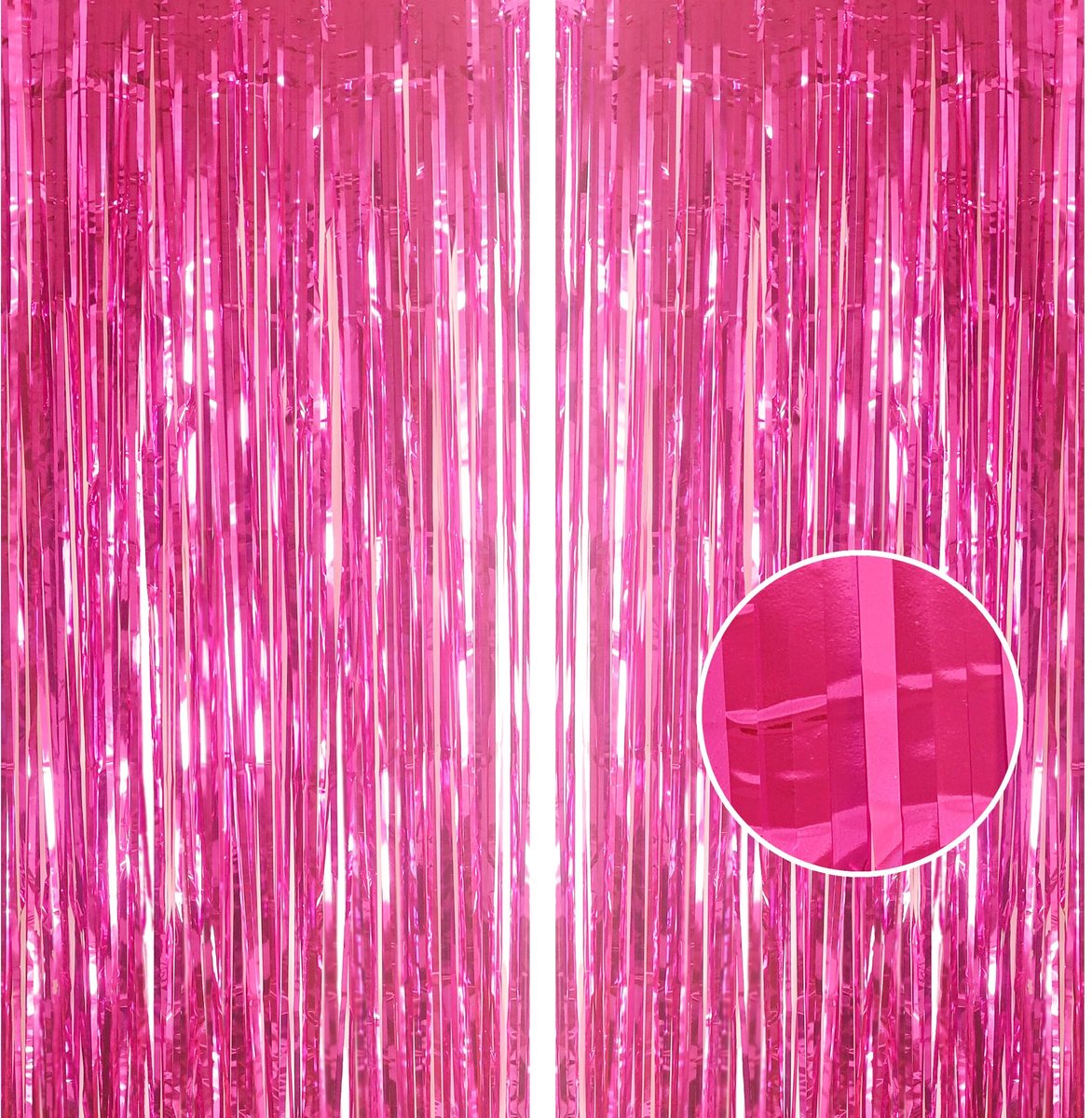 2 stuks 1 x 2,5 m glitter warm roze klatergoud gordijn slingers deur franje folie gordijn achtergrond verjaardagsfeestje decoraties voor meisjes vrouwen vrijgezellenfeest verloving afstuderen feest