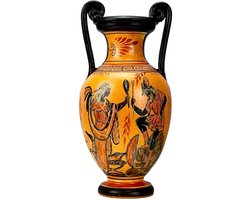 Vaas Amphora Godin Aphrodite & Hermes & God Zeus 11.5"