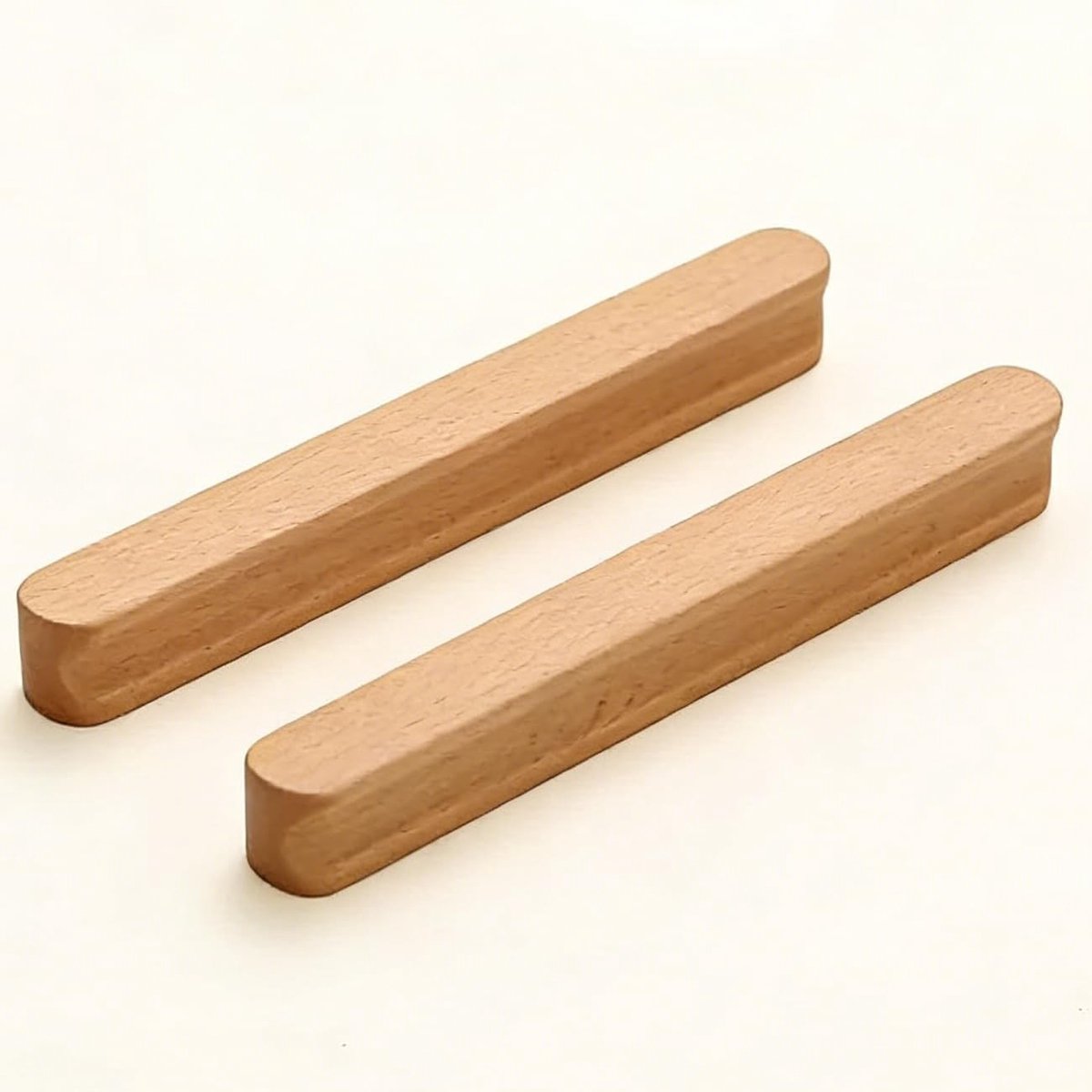 6 Stuks Houten Kastenhandgrepen met 64MM Gatafstand, Eenvoudig te Installeren voor Keuken en Huiskasten, Duurzaam en Stijlvol Design
