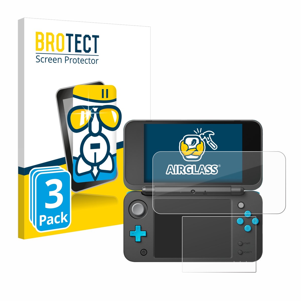 Screenprotector 3 Stuks voor New Nintendo 2DS XL Beschermglas transparant