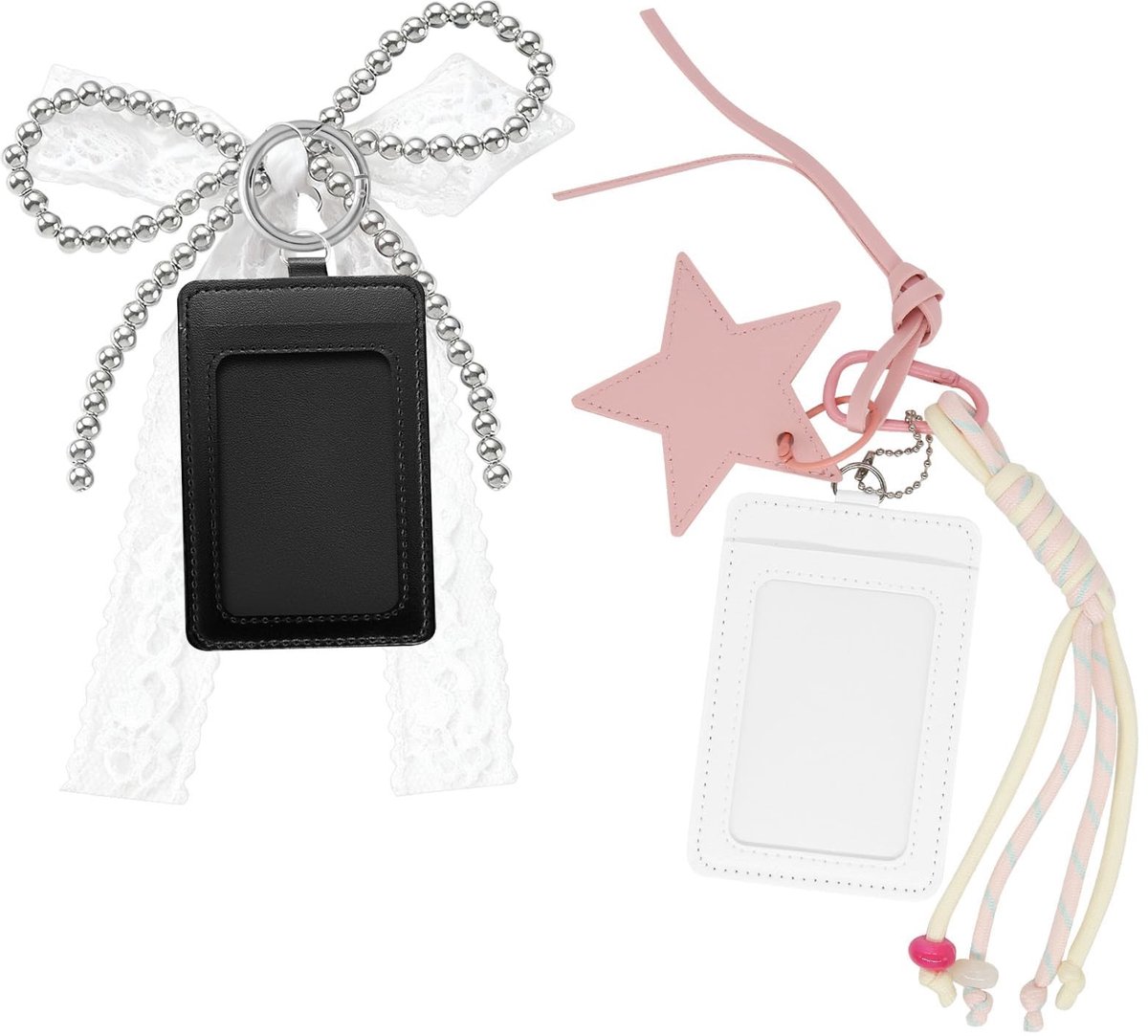 Dailygoods - Draagbare Fotokaarthouder met Sleutelhanger Set van 2