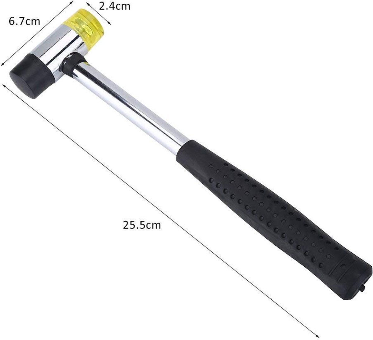 Dailygoods- Rubberen Hamer Zacht - Dubbekop - Antislip Handgreep - Duurzaam - Lichtgewicht - Geschikt voor Muziekinstrumenten