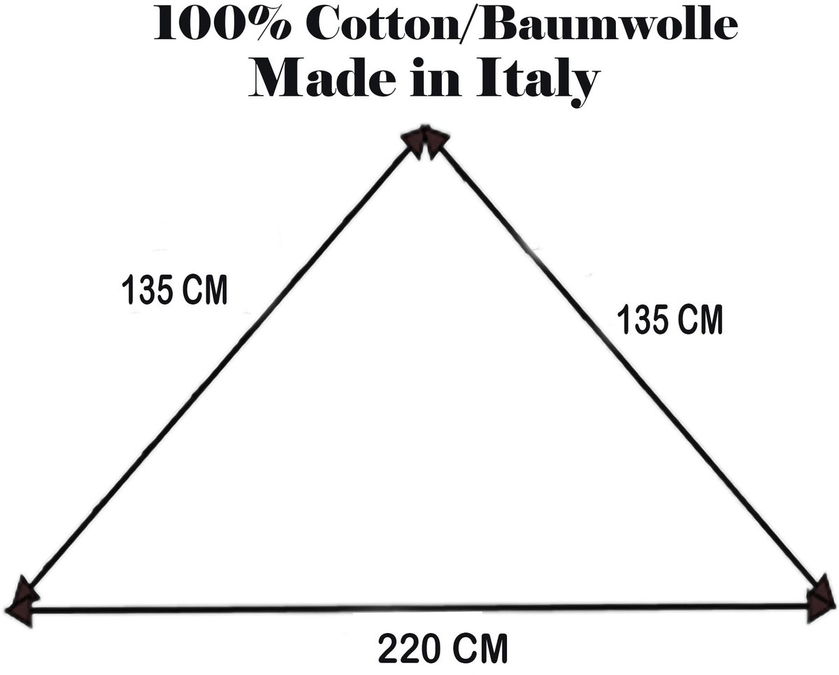 Dames XXL driehoekige halsdoek katoenen mousseline sjaal poncho zonder krassen op de huid gemaakt in Italië 135 cm × 135 cm × 220 cm, lichtlila, One size