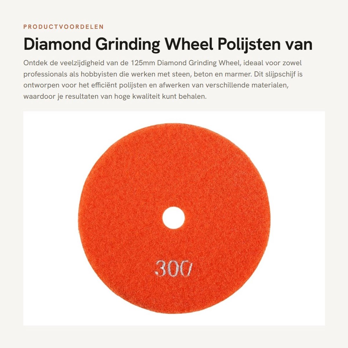 Dailygoods- Diamant Slijpschijf 125mm - Slijpschijf voor Graniet - Slijpschijf voor Marmer - Slijpschijf voor Beton - Slijpschijf voor Steen - Hoge slijpkracht, flexibel en duurzaam