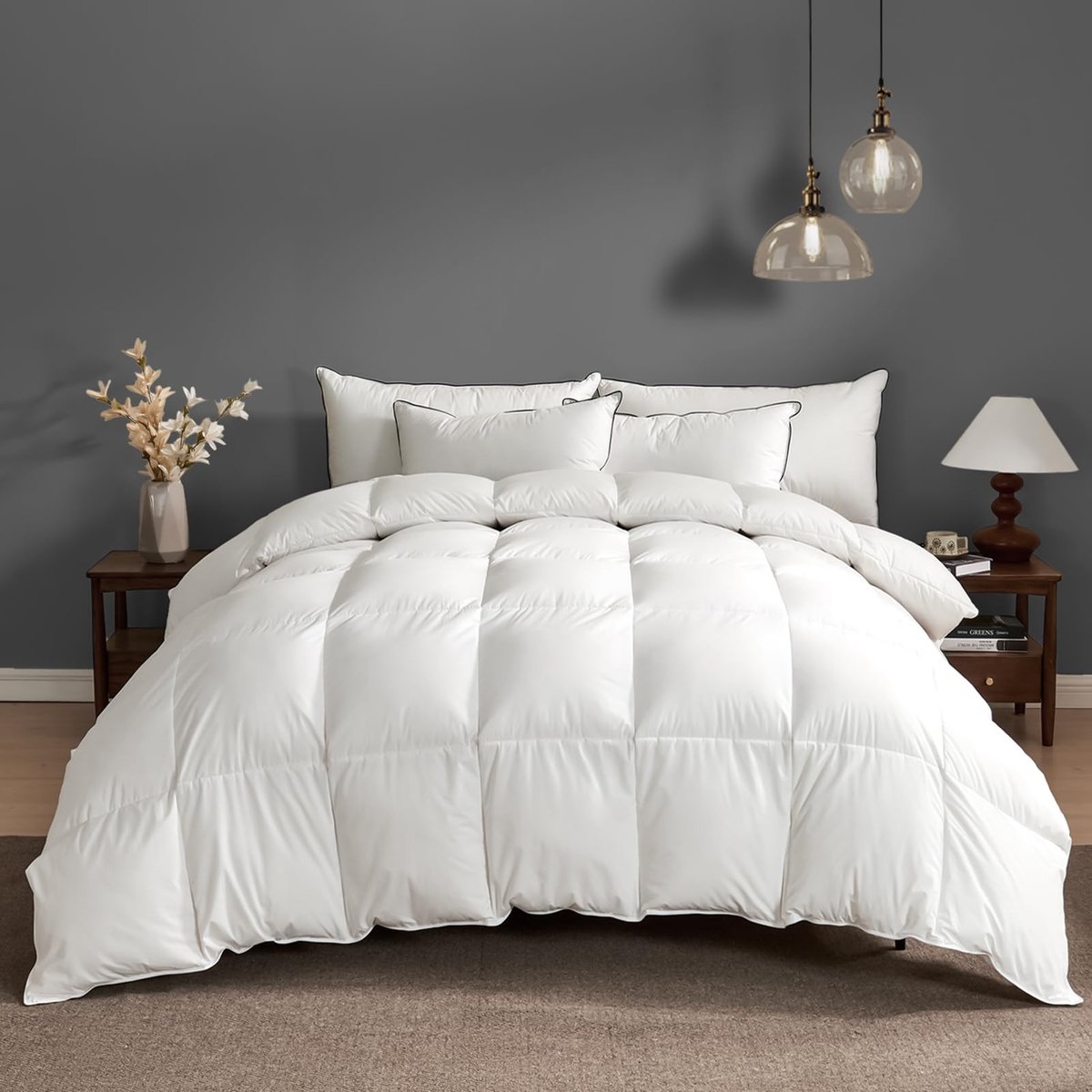 Dailygoods- Dekbed Hypoallergeen - Donzen Dekbed - 135 x 200 cm - Biologisch Katoen - Middenmaat - Lichtgewicht - Beddegoed