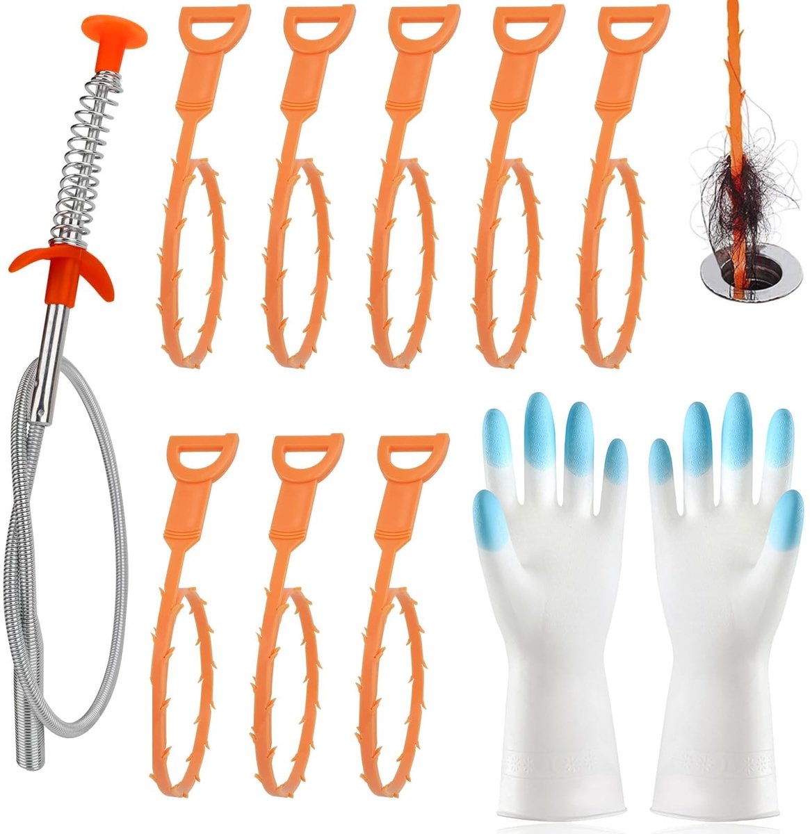 Dailygoods - Superieure Pijpreiniger - Eenvoudige Bediening - Geschikt voor Dunnere Leidingen - Zwart - Ideaal voor Keuken en Douches - Effectief Rioo...