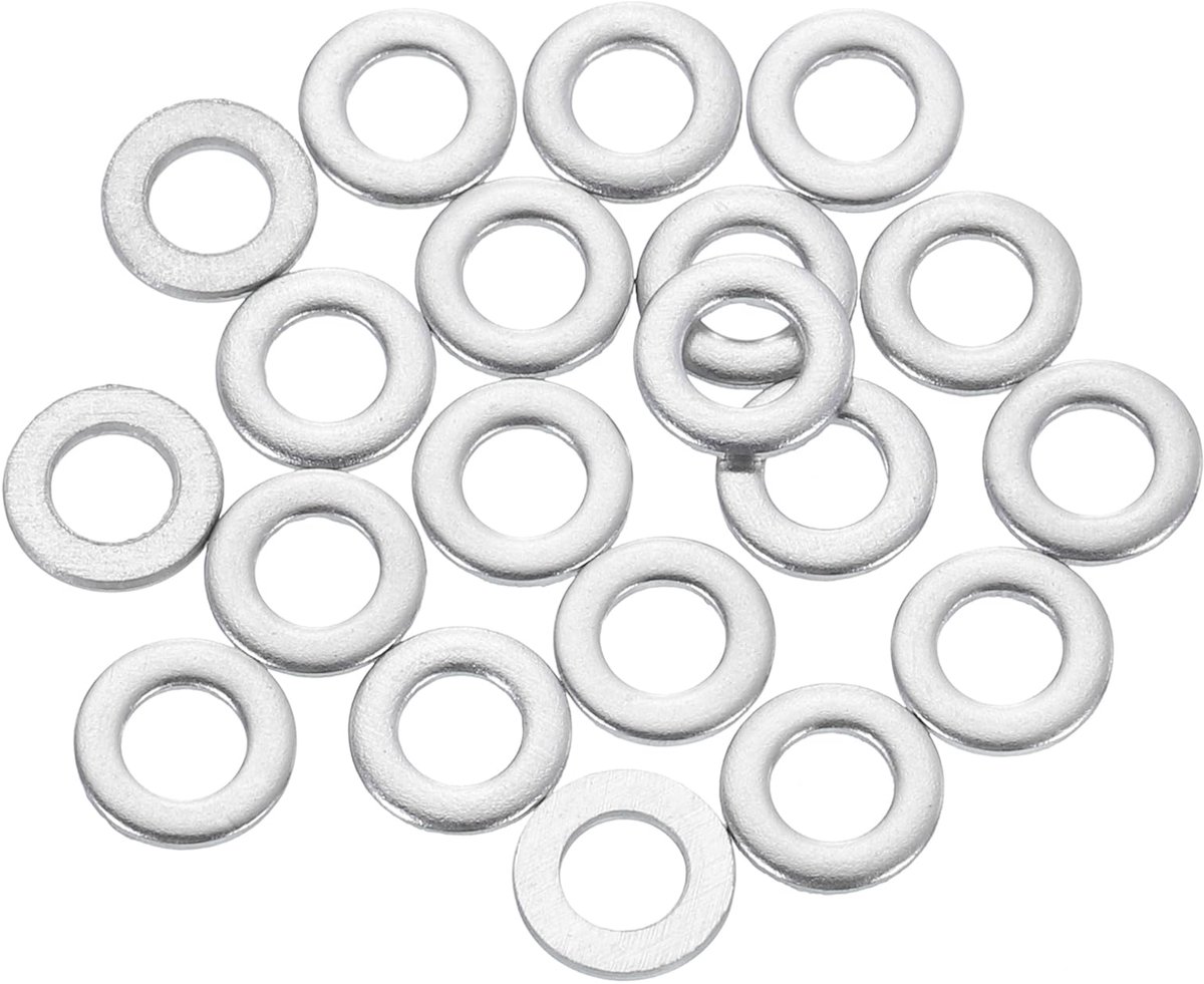 20 stuks M3 sluitringen, 3 x 6 x 0,8 mm, 304 roestvrij staal, platte sluitringen voor schroeven, bouten, auto's, industriële machines