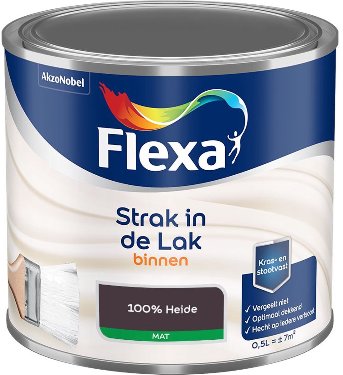 Flexa - Strak In De Lak Binnenlak Mat - 100% Heide - Mengverf - 500 Ml