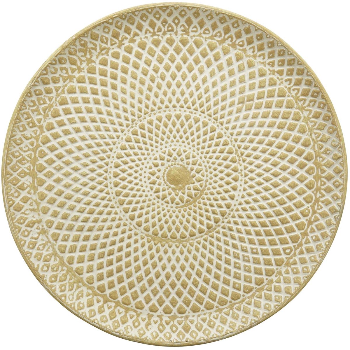 Dienblad set / 3 doré - metaal - 49x49x4 cm/55x55x4 cm/61x61x4 cm