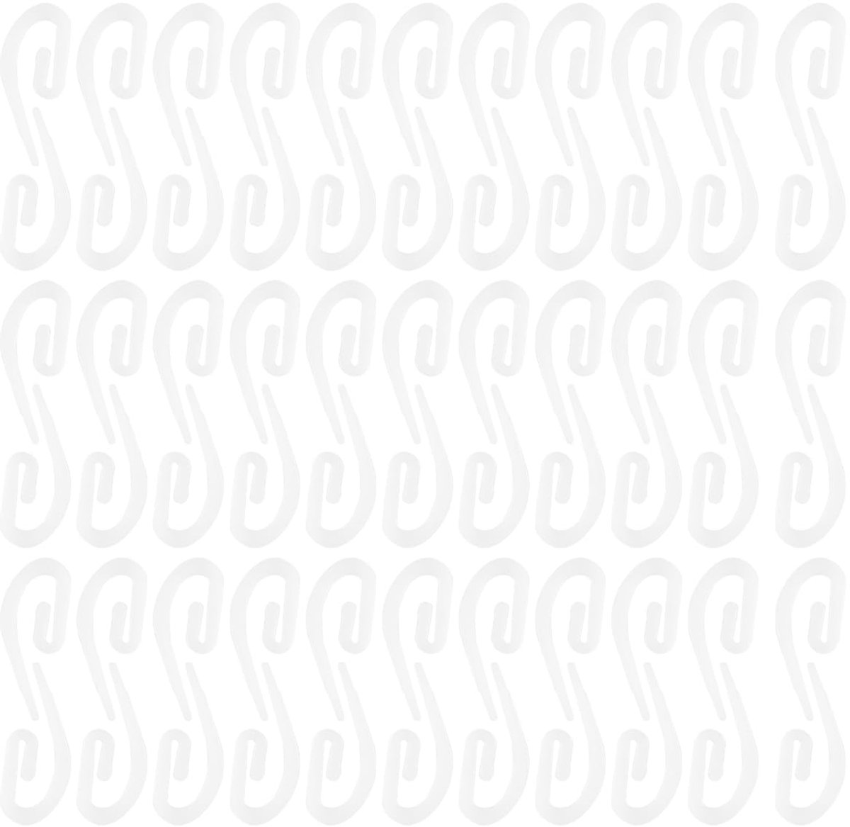 100 stuks witte plastic gordijnhaken geschikt voor deur, raamgordijn doucheramen, jaloezieën, potloodplooien
