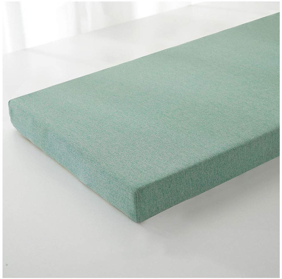 Bench Pad Kussen 2 of 3 zits, Bench Mat Pad Vervanging Matras Stoel Pad Indoor Outdoor voor Tuin Bank of Swing Tuin Bank Patio Pad Bench Kussen-G46 groen 100×30×5cm (39×12×2in)