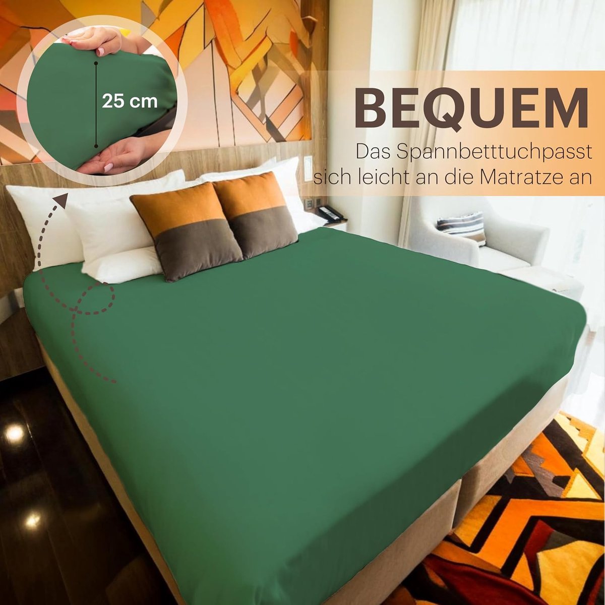 NatureMark Jersey Fitted Sheet, 100% Cotton, in Many Sizes and Colours, Brand Quality, Oeko-Tex Standard 100 (140 x - ShopVlot