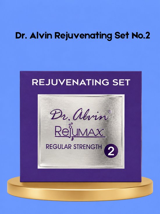 Paarse doos van Dr. Alvin RejuMAX Rejuvenating Set No.2, Regular Strength.