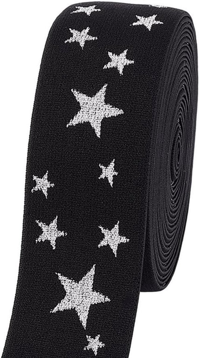 Elastische Band voor Naaiwerk, 40mm Breed, Stevige 5M Kleurige Band met Sterrenpatroon voor Wimpers, Tailleband en Ondergoed