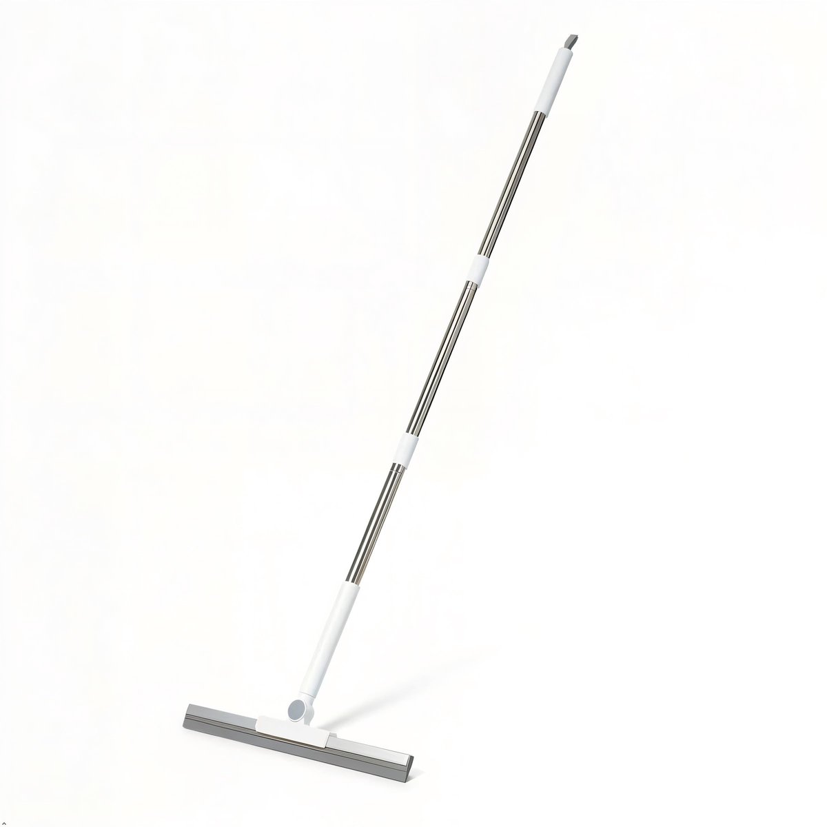 SnelShoppen - Vloer- en douchewisser 42 cm met siliconen lip, 133 cm lange handgreep, perfect voor het verwijderen van water, dierenharen en zeep in b