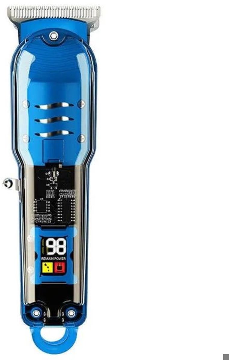 LISM-Geschikt voor krachtige elektrische tondeuses, lange accuduur, stille werking, warmteafvoer voor de snijkop en voorzien van een blauw LED-display.