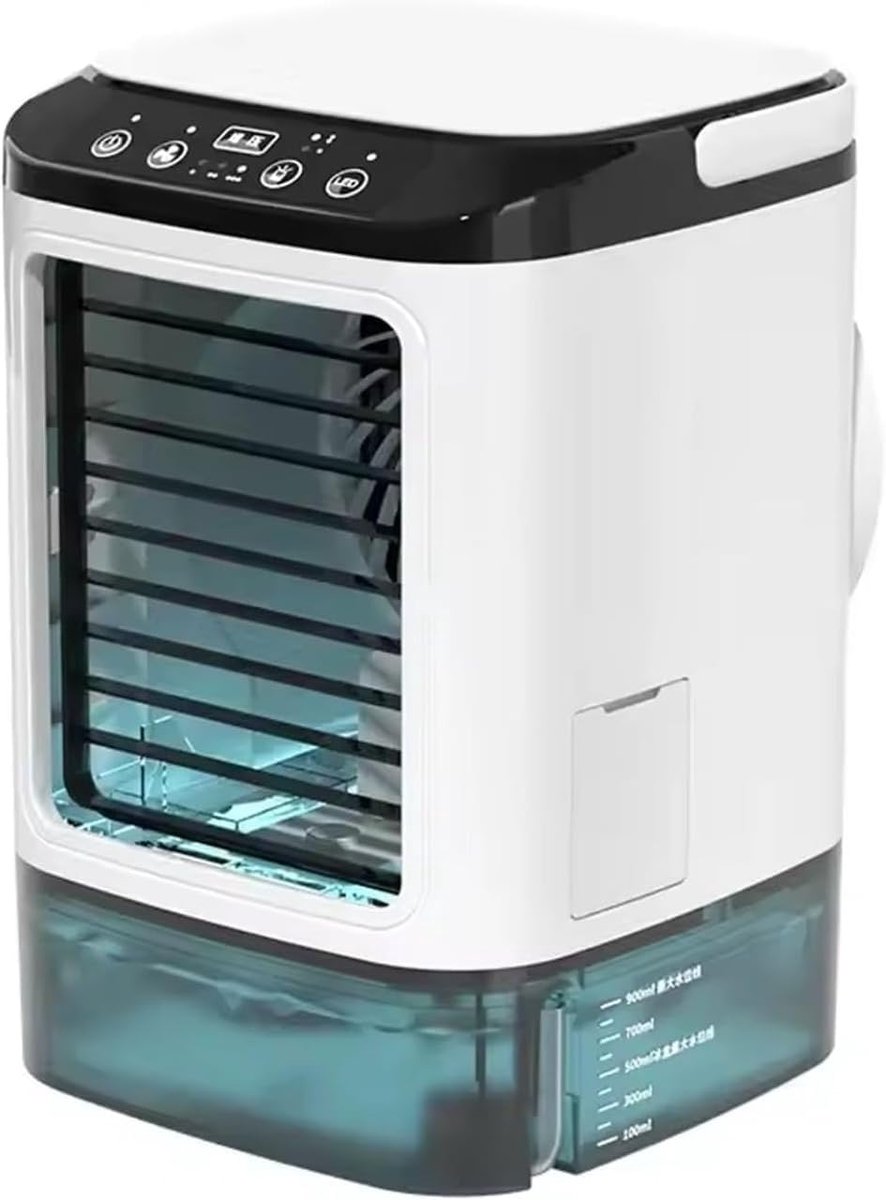 Persoonlijke Aircooler, verdampingskoeler, energie‑zuinig en milieuvriendelijk, verlaagt de elektriciteitskosten thuis (Wit)