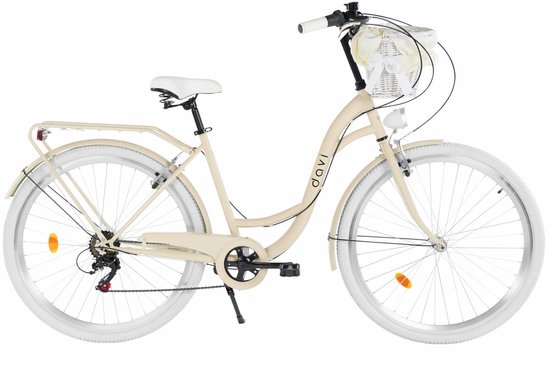Davi Emma - Stadsfiets - 28 inch - 7 versnellingen - Bruin/Wit — afbeelding 4