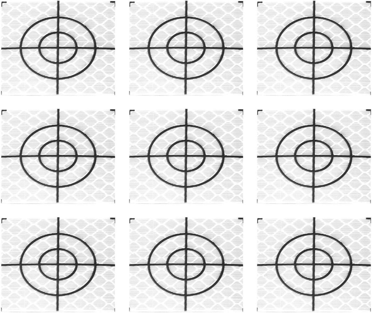 100 stuks Prism Meetbladen met Reflecterende Strips voor Total Station en Tunnelmetingen, 40 x 40 mm